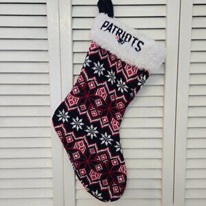 Forever Collectibles 2015 NFL Logo New England Patriots Holiday Knit Stocking